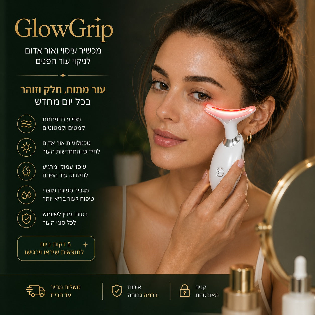 ™GlowGrip - להרמת עור הפנים