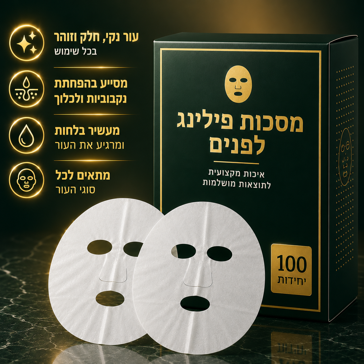 מסיכת פיינג למראה חלק ומטופח יותר של עור הפנים
