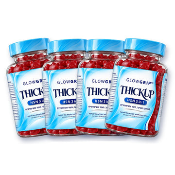 ארבע צנצנות של THICKUP מבית GlowGrip